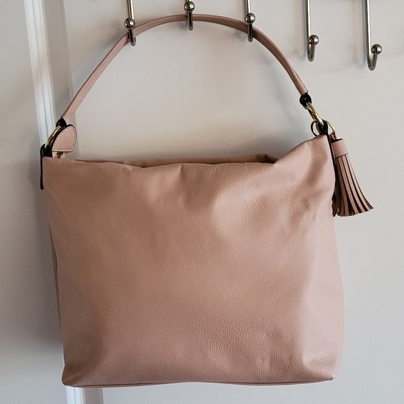 Anne Klein - Pink - Gold Detail - Hobo Crossbody Purse Bag - Picture 5 of 15